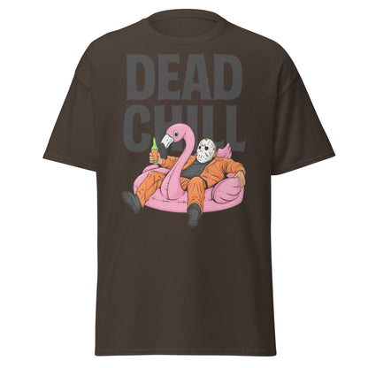 Dead Chill T-Shirt | Funny Horror Slasher Parody Tee - Dark Chocolate - T-Shirts Online