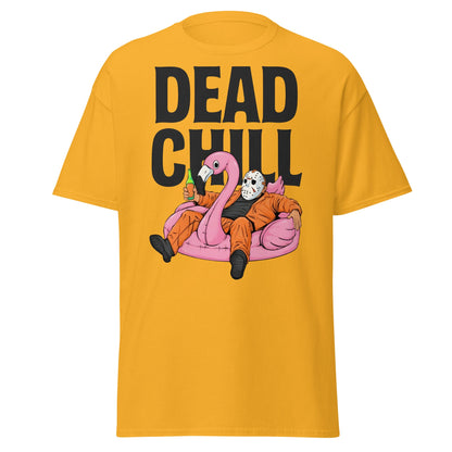 Dead Chill T-Shirt | Funny Horror Slasher Parody Tee - Gold - T-Shirts Online
