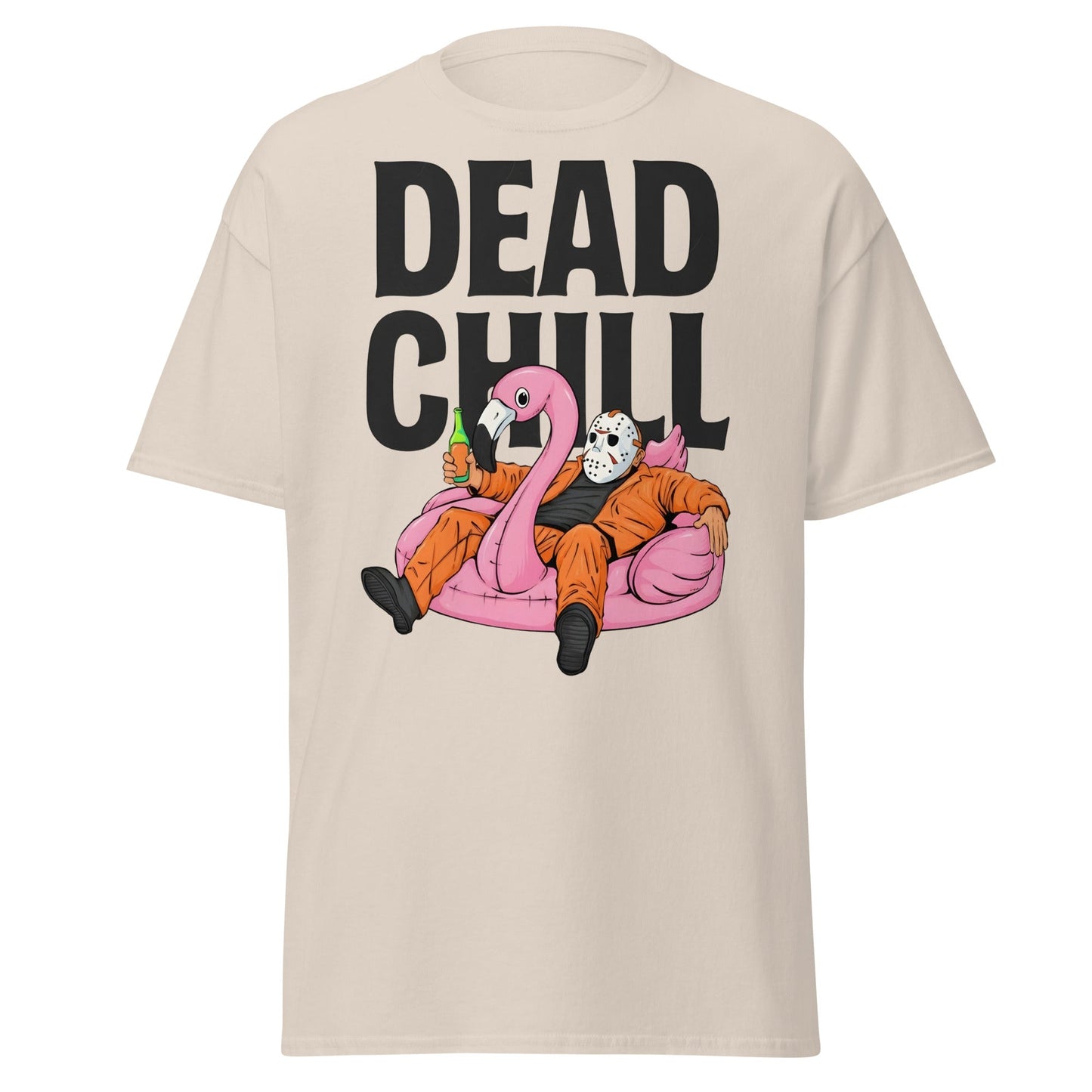 Dead Chill T-Shirt | Funny Horror Slasher Parody Tee - Natural - T-Shirts Online