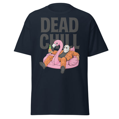 Dead Chill T-Shirt | Funny Horror Slasher Parody Tee - Navy - T-Shirts Online