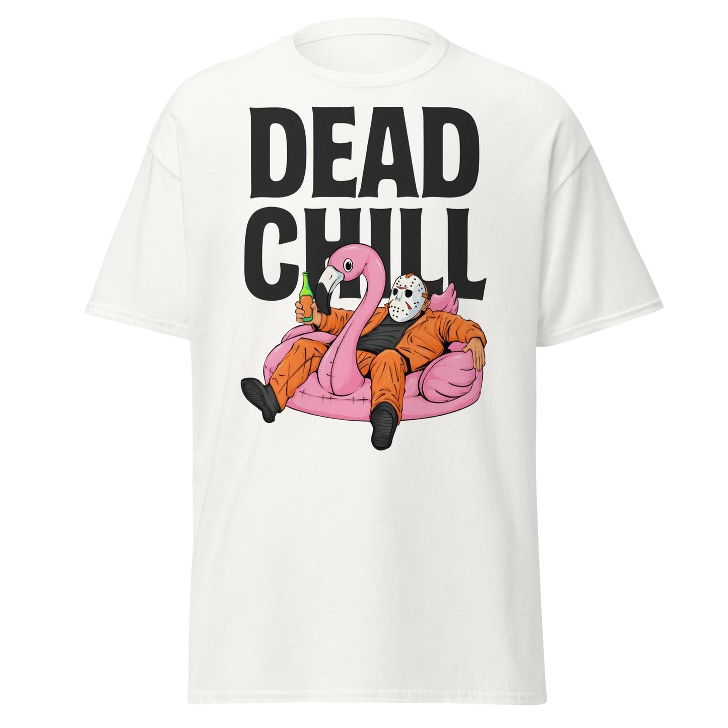 Dead Chill T-Shirt | Funny Horror Slasher Parody Tee - White - T-Shirts Online