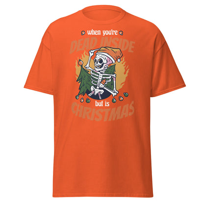 Dead Inside But It's Christmas T-Shirt - Orange - T-Shirts Online