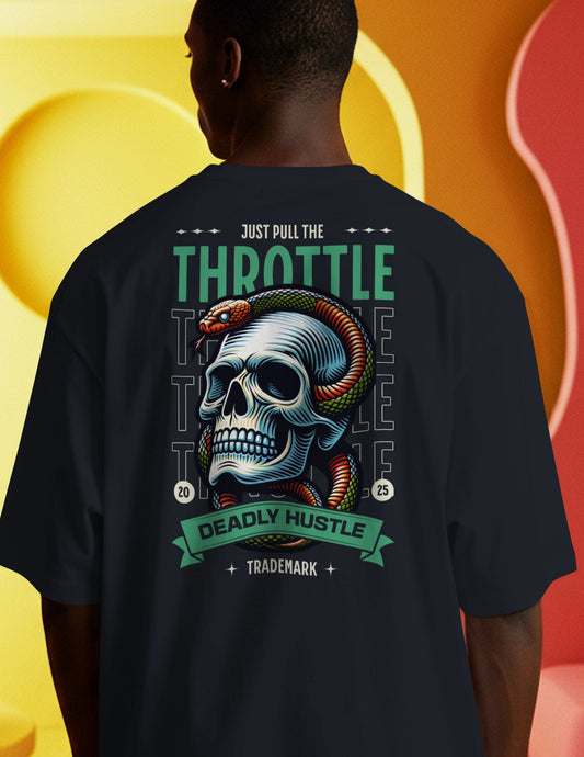 Deadly Hustle | Skull & Snake T-Shirt - Maroon - T-Shirts Online