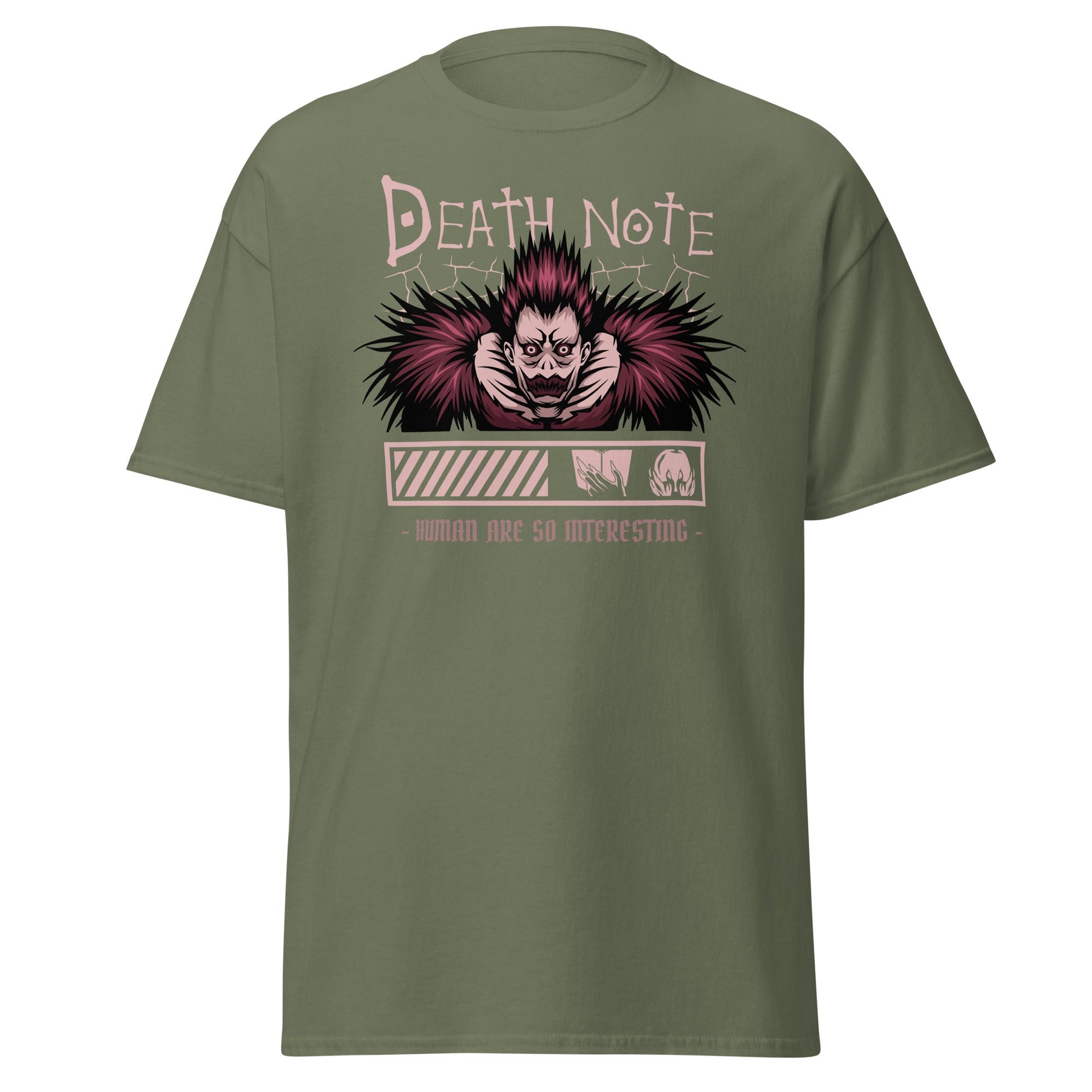 Death Note Anime T-Shirt – Iconic Manga Graphic Tee - Military Green - T-Shirts Online