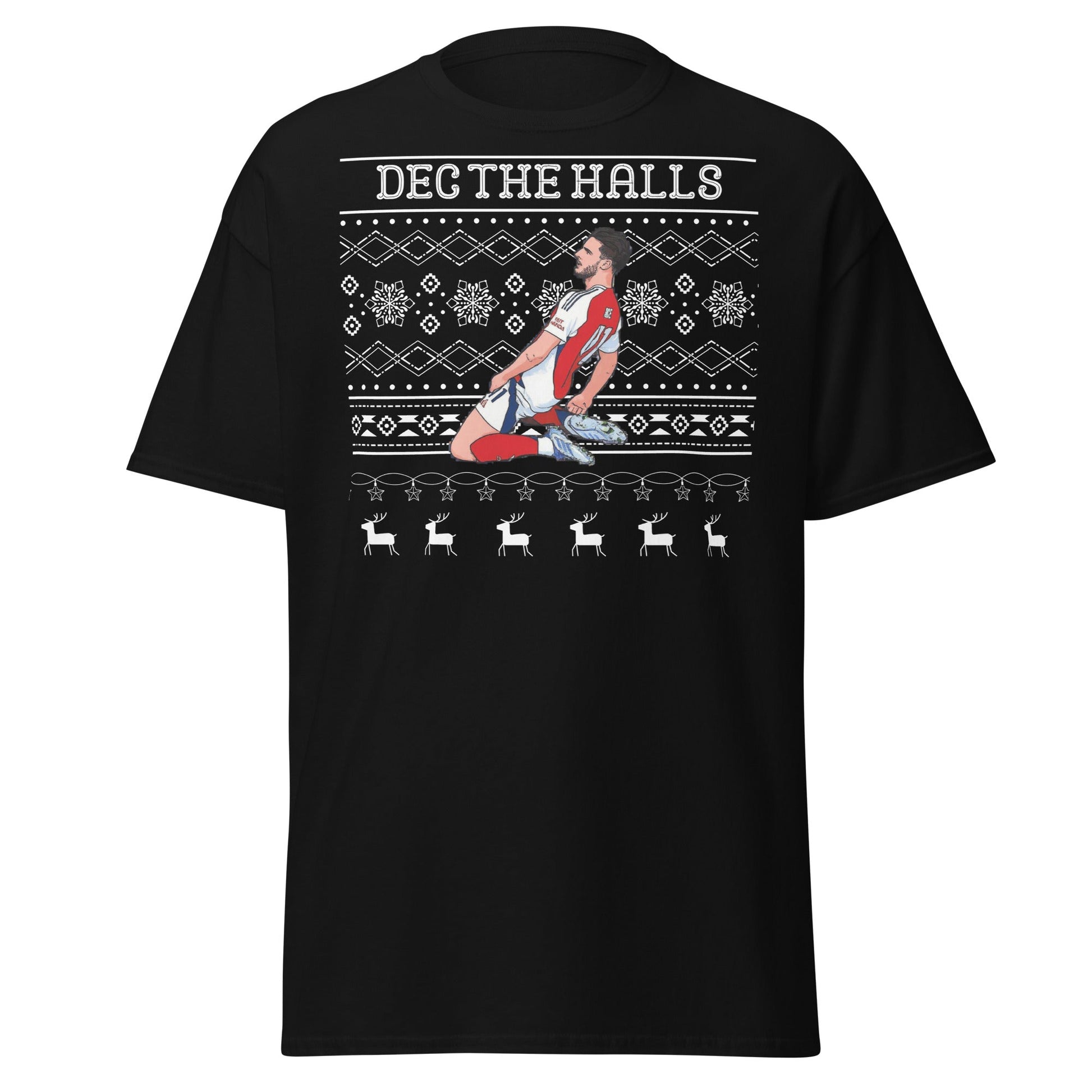 Dec The Halls T-Shirt – Christmas Football Celebration - Black - T-Shirts Online