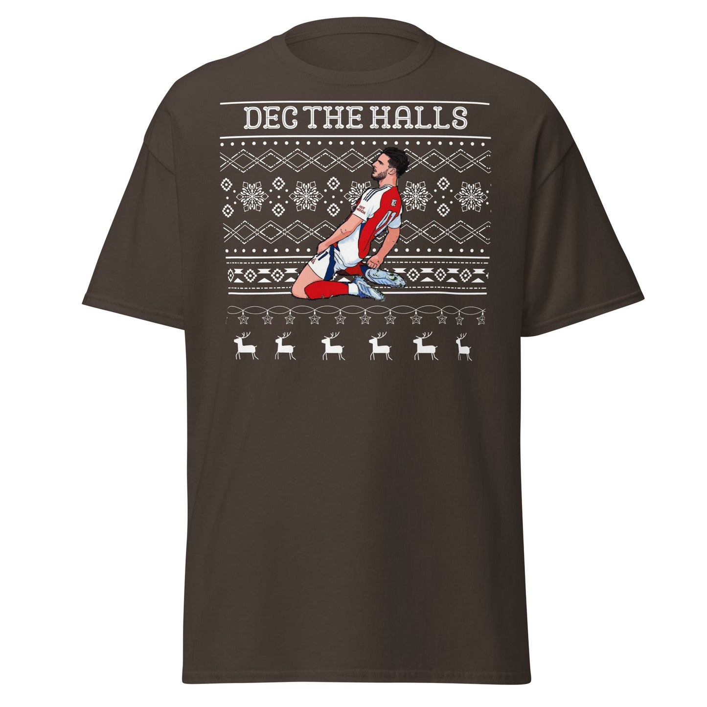 Dec The Halls T-Shirt – Christmas Football Celebration - Dark Chocolate - T-Shirts Online