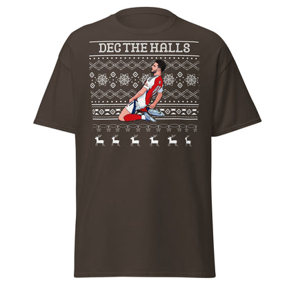 Dec The Halls T-Shirt – Christmas Football Celebration - Dark Chocolate - T-Shirts Online