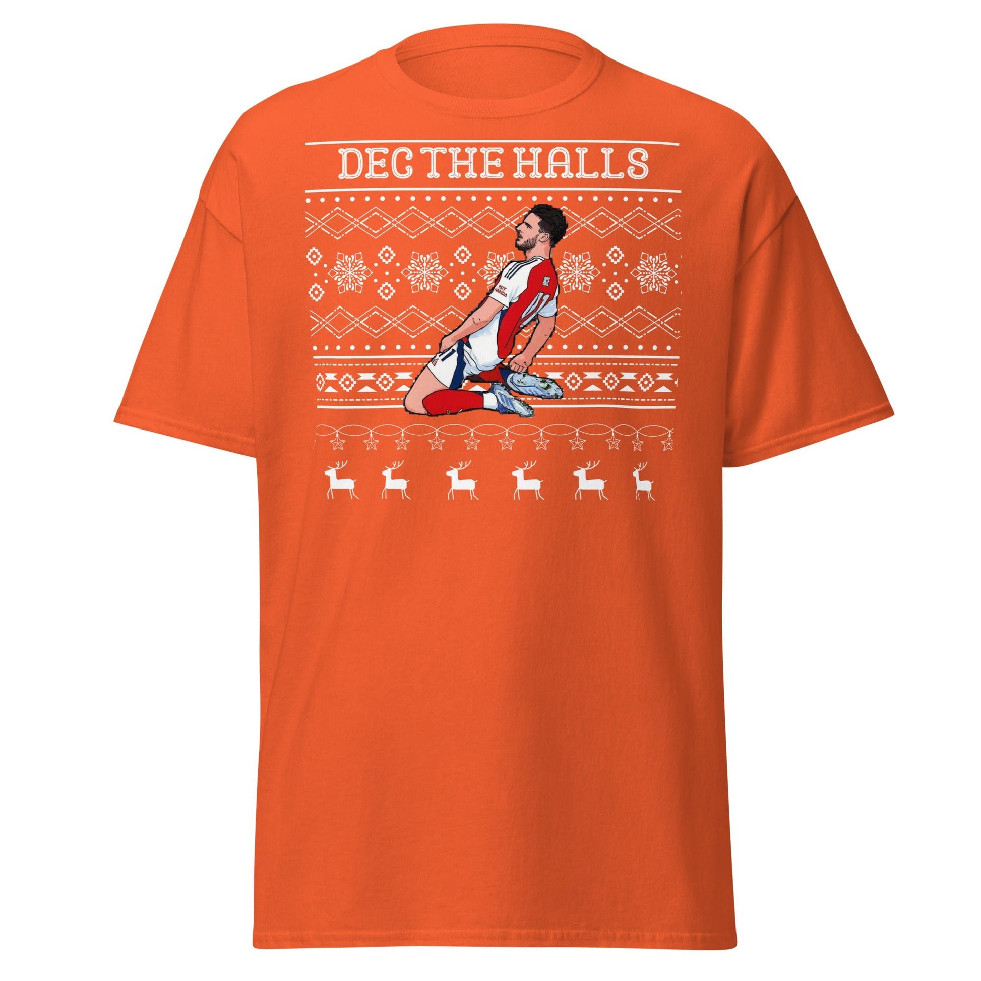 Dec The Halls T-Shirt – Christmas Football Celebration - Orange - T-Shirts Online