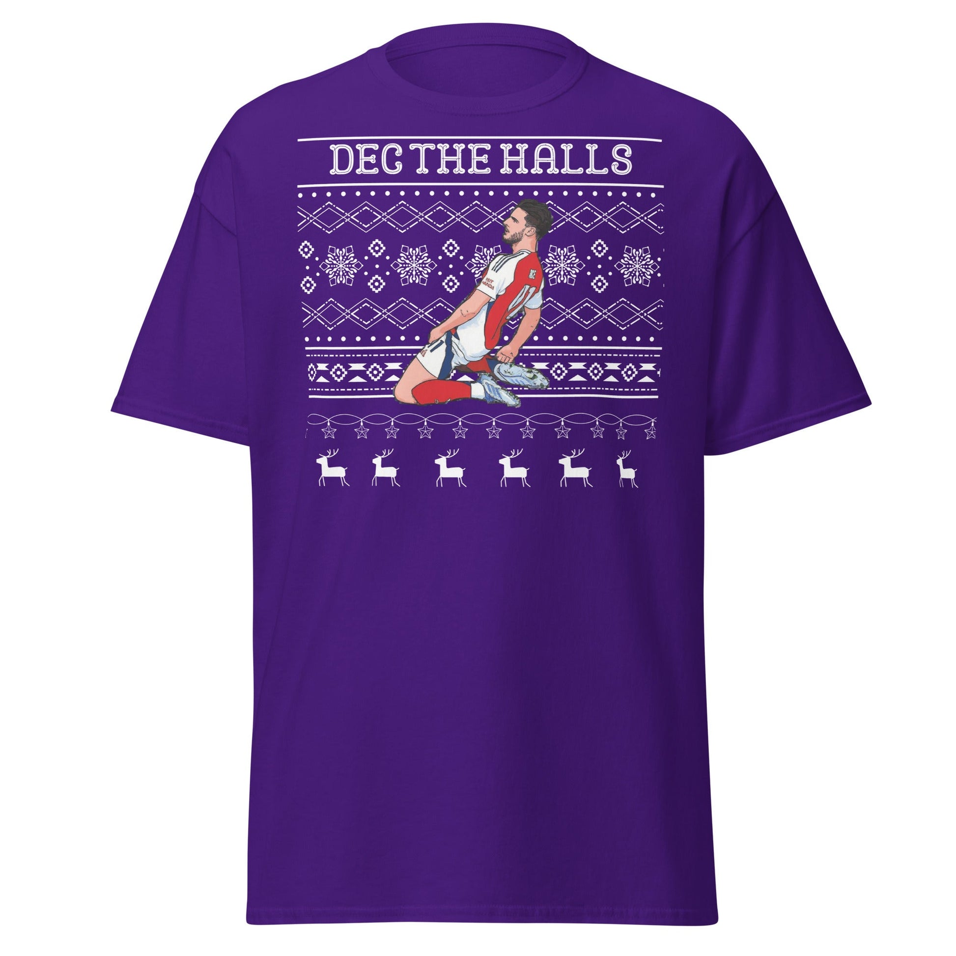 Dec The Halls T-Shirt – Christmas Football Celebration - Purple - T-Shirts Online