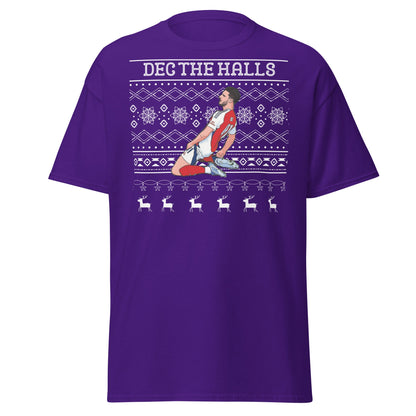 Dec The Halls T-Shirt – Christmas Football Celebration - Purple - T-Shirts Online
