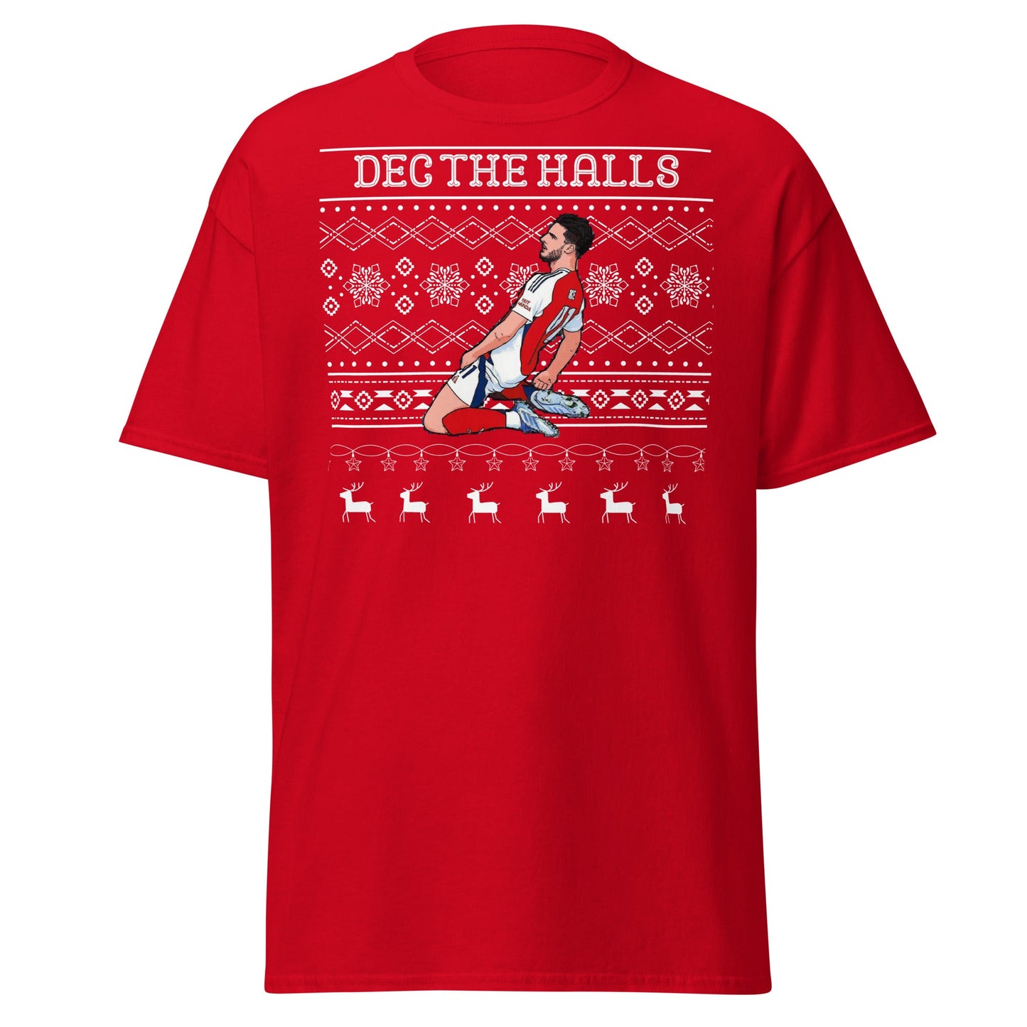 Dec The Halls T-Shirt – Christmas Football Celebration - Red - T-Shirts Online
