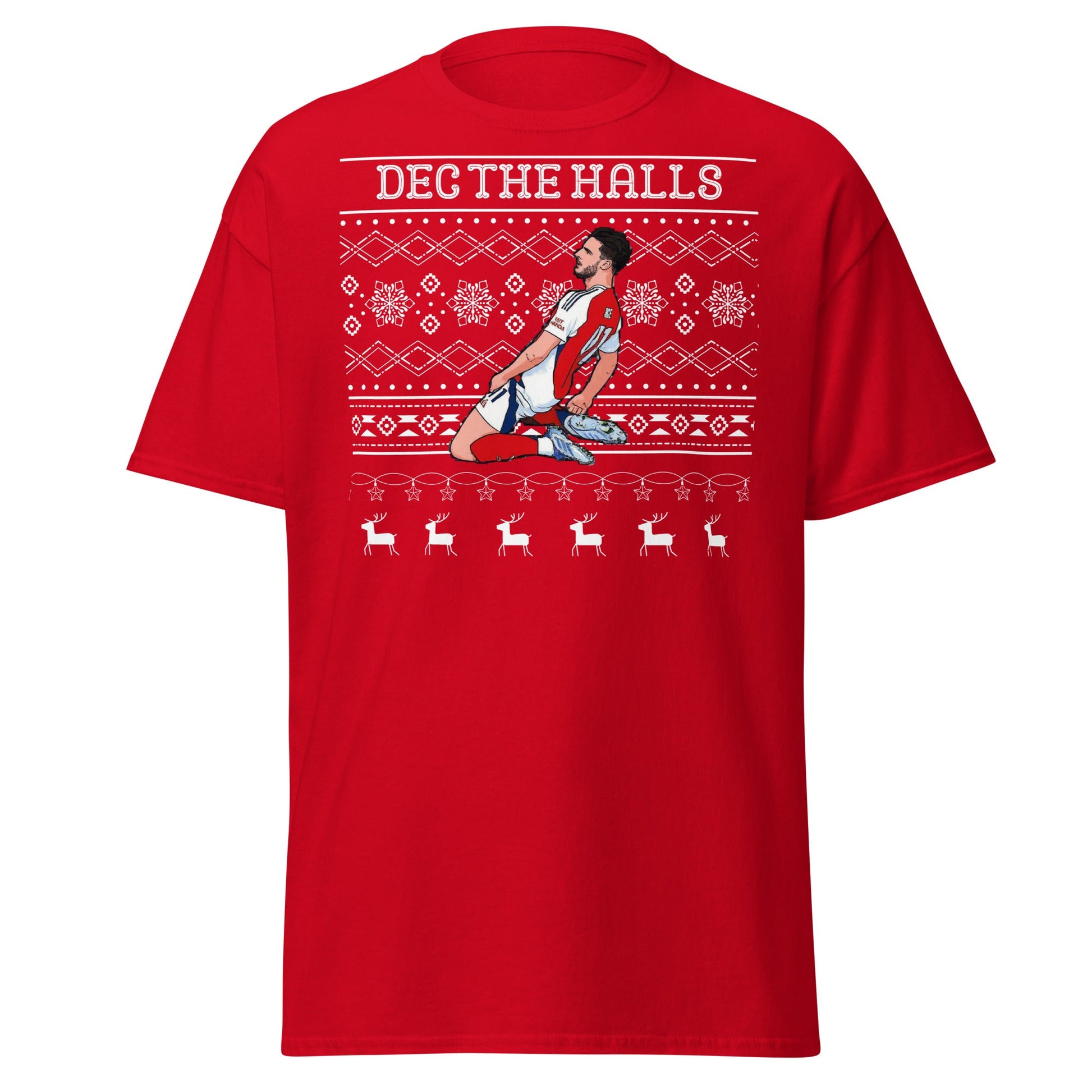 Dec The Halls T-Shirt – Christmas Football Celebration - Red - T-Shirts Online