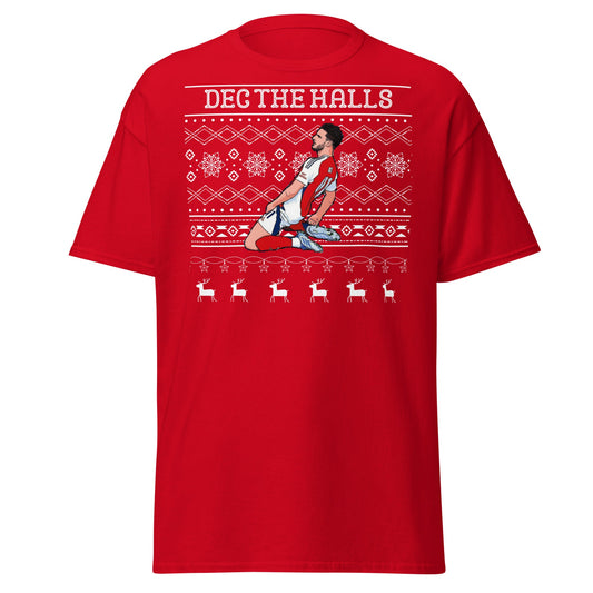 Dec The Halls T-Shirt – Christmas Football Celebration - Red - T-Shirts Online