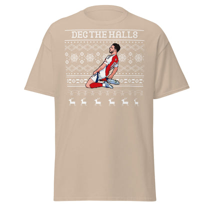 Dec The Halls T-Shirt – Christmas Football Celebration - Sand - T-Shirts Online