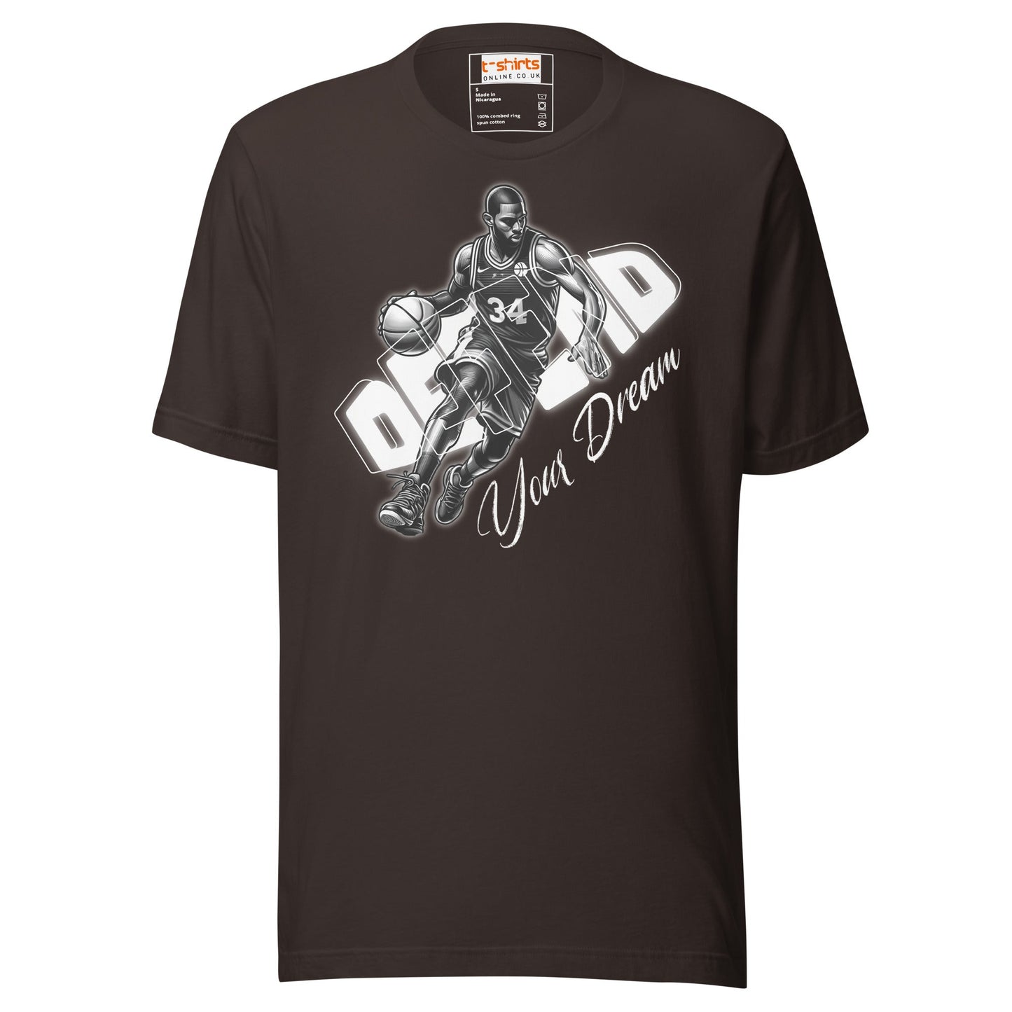 Defend Your Dream T-Shirt | Basketball Tee - Brown - T-Shirts Online