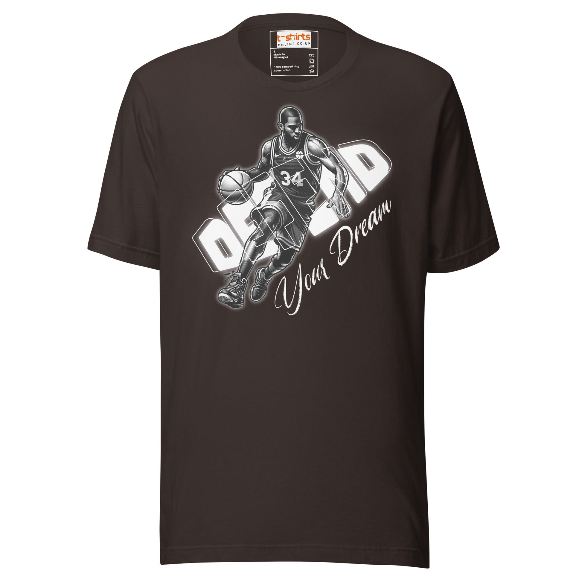 Defend Your Dream T-Shirt | Basketball Tee - Brown - T-Shirts Online