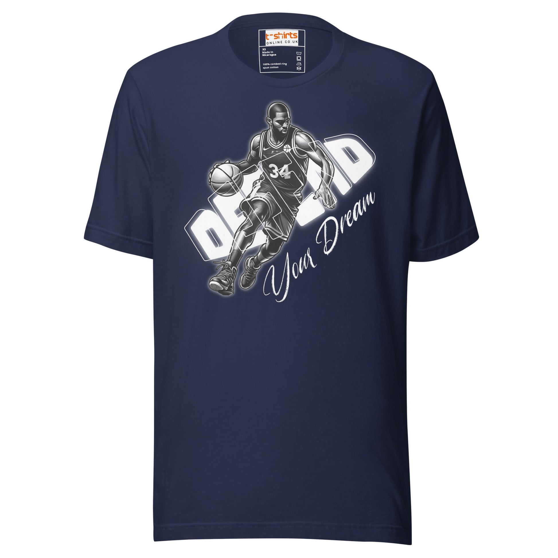 Defend Your Dream T-Shirt | Basketball Tee - Navy - T-Shirts Online