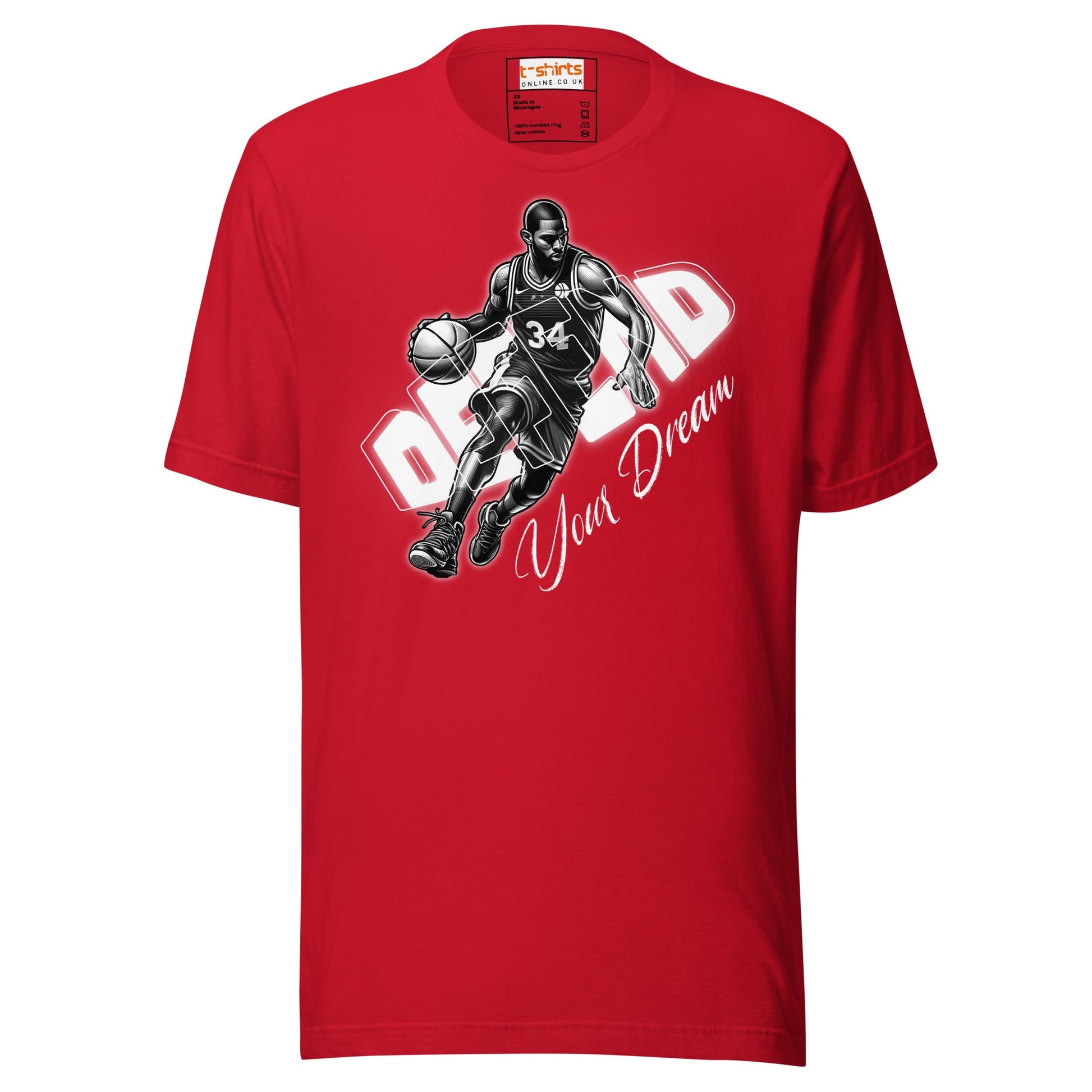 Defend Your Dream T-Shirt | Basketball Tee - Red - T-Shirts Online