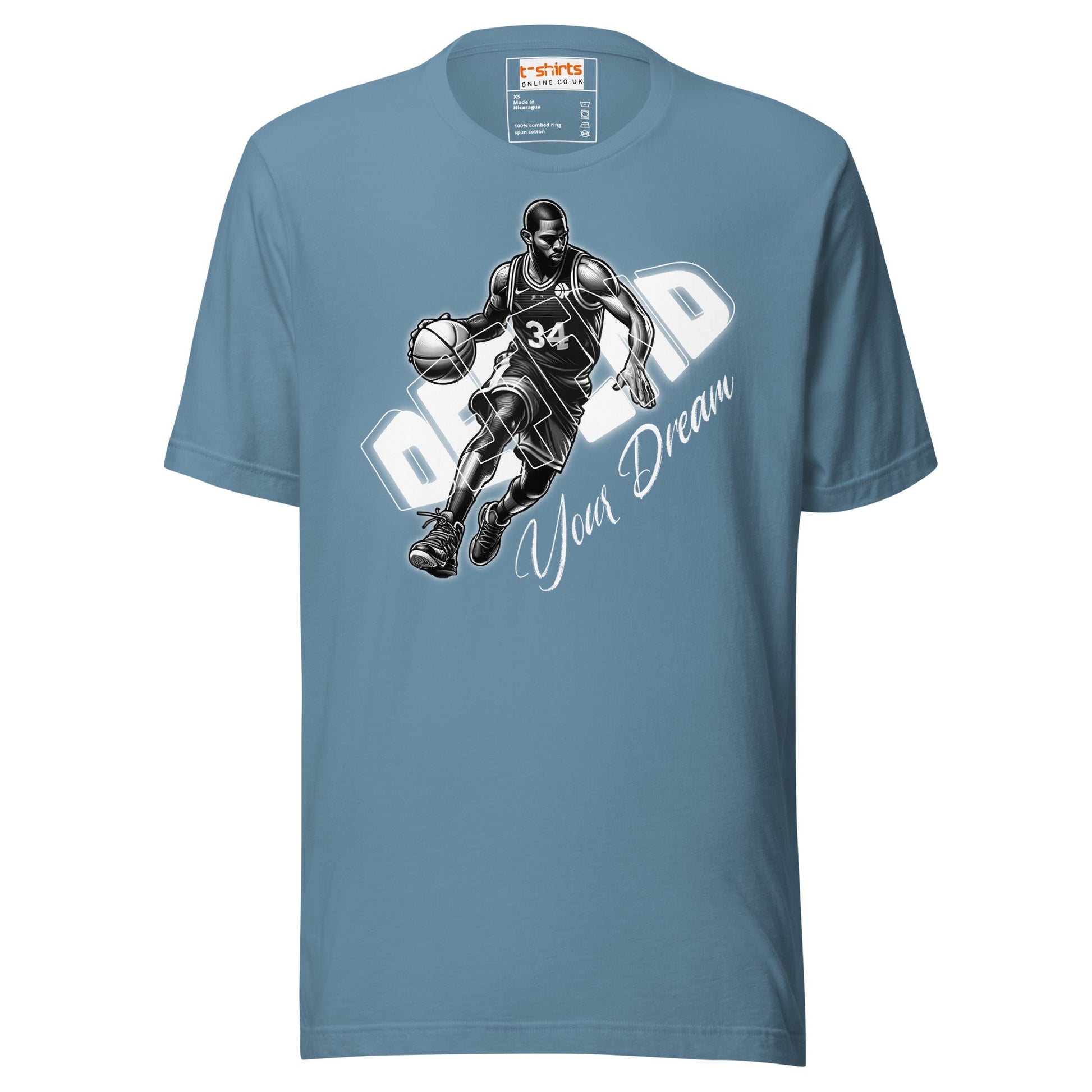 Defend Your Dream T-Shirt | Basketball Tee - Steel Blue - T-Shirts Online