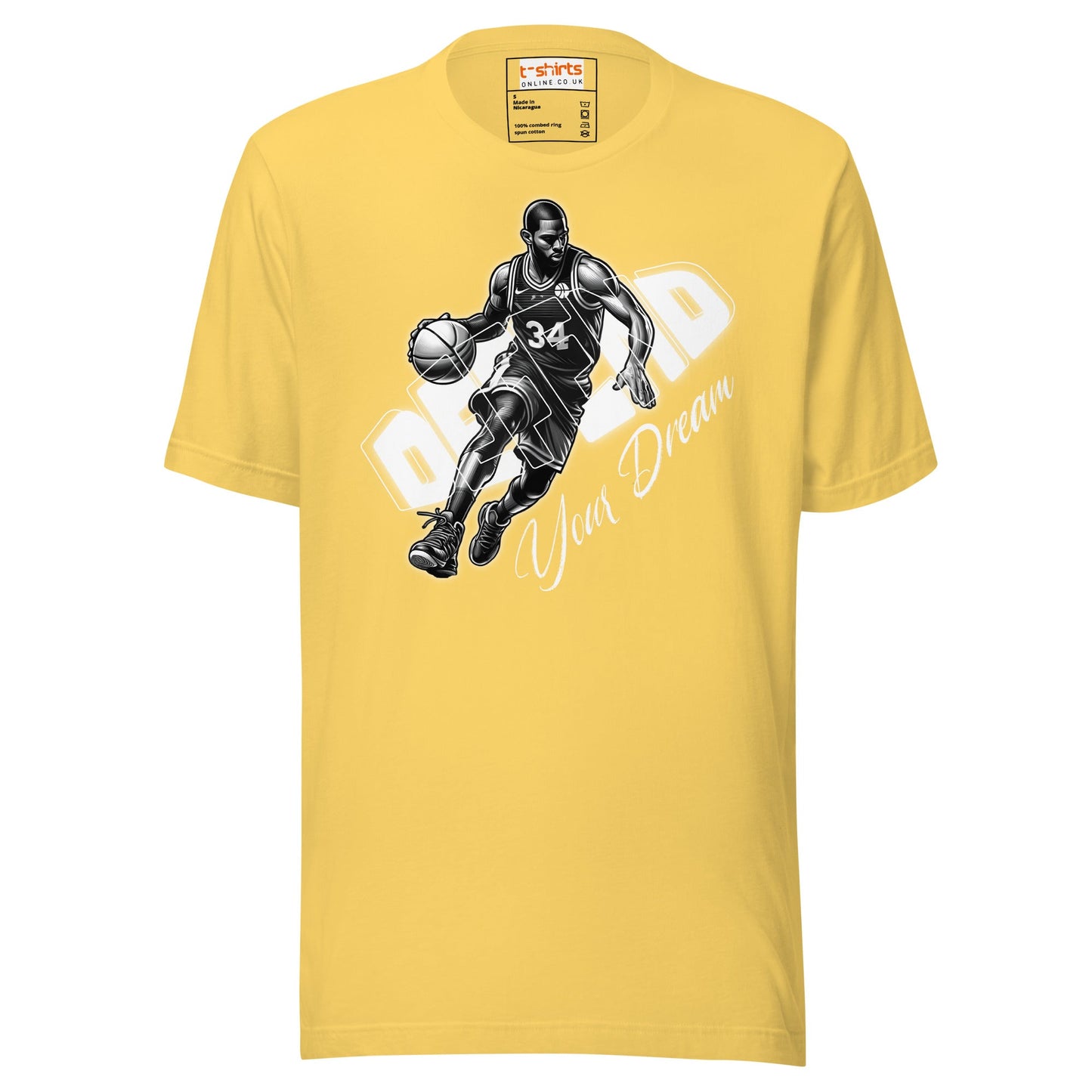Defend Your Dream T-Shirt | Basketball Tee - Yellow - T-Shirts Online