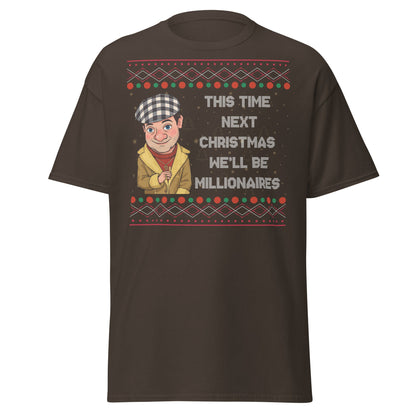 Del Boy Millionaires Christmas T-Shirt - Funny TV Quote - Dark Chocolate - T-Shirts Online