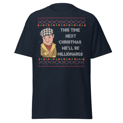 Del Boy Millionaires Christmas T-Shirt - Funny TV Quote - Navy - T-Shirts Online