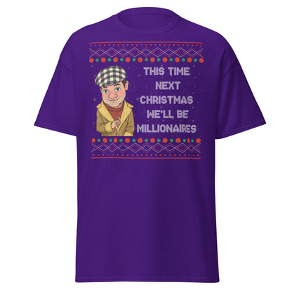 Del Boy Millionaires Christmas T-Shirt - Funny TV Quote - Purple - T-Shirts Online