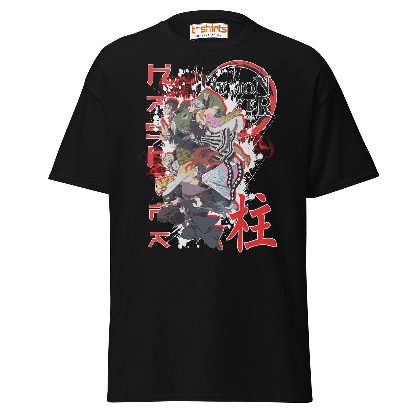 Demon Slayer Hashira Anime Graphic T-Shirt - Black - T-Shirts Online