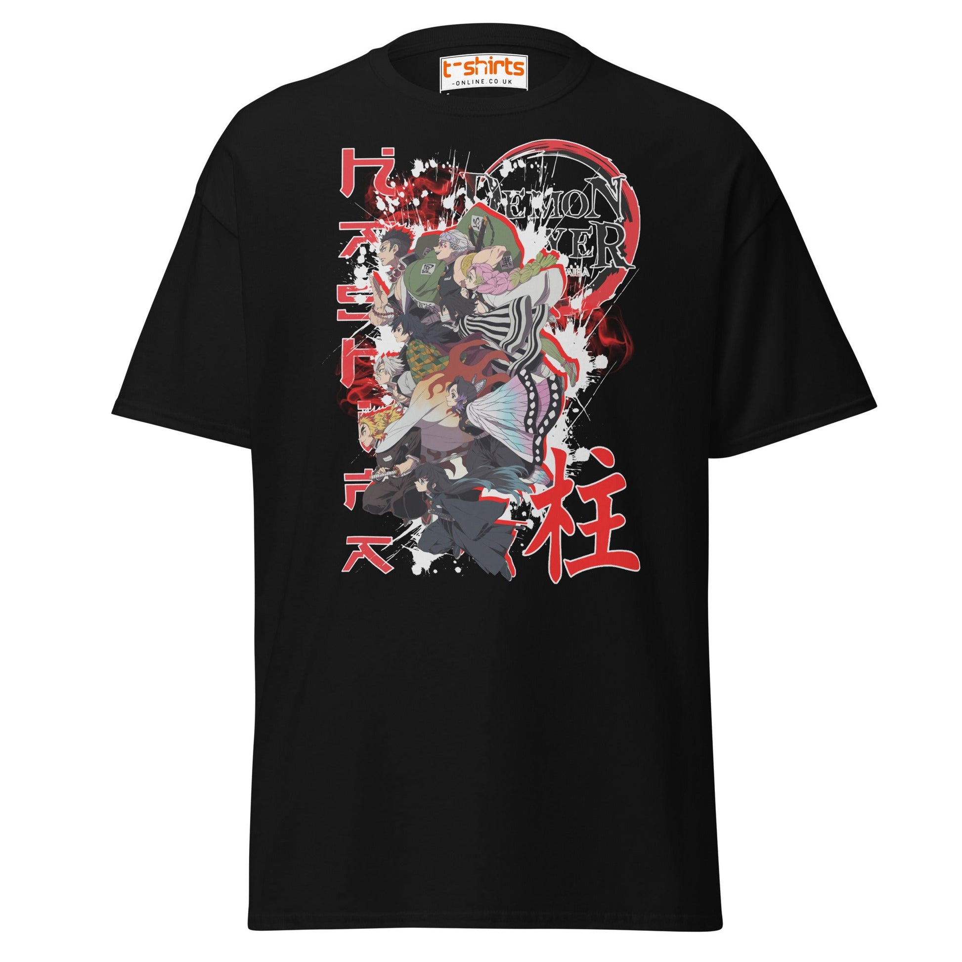 Demon Slayer Hashira Anime Graphic T-Shirt - Black - T-Shirts Online