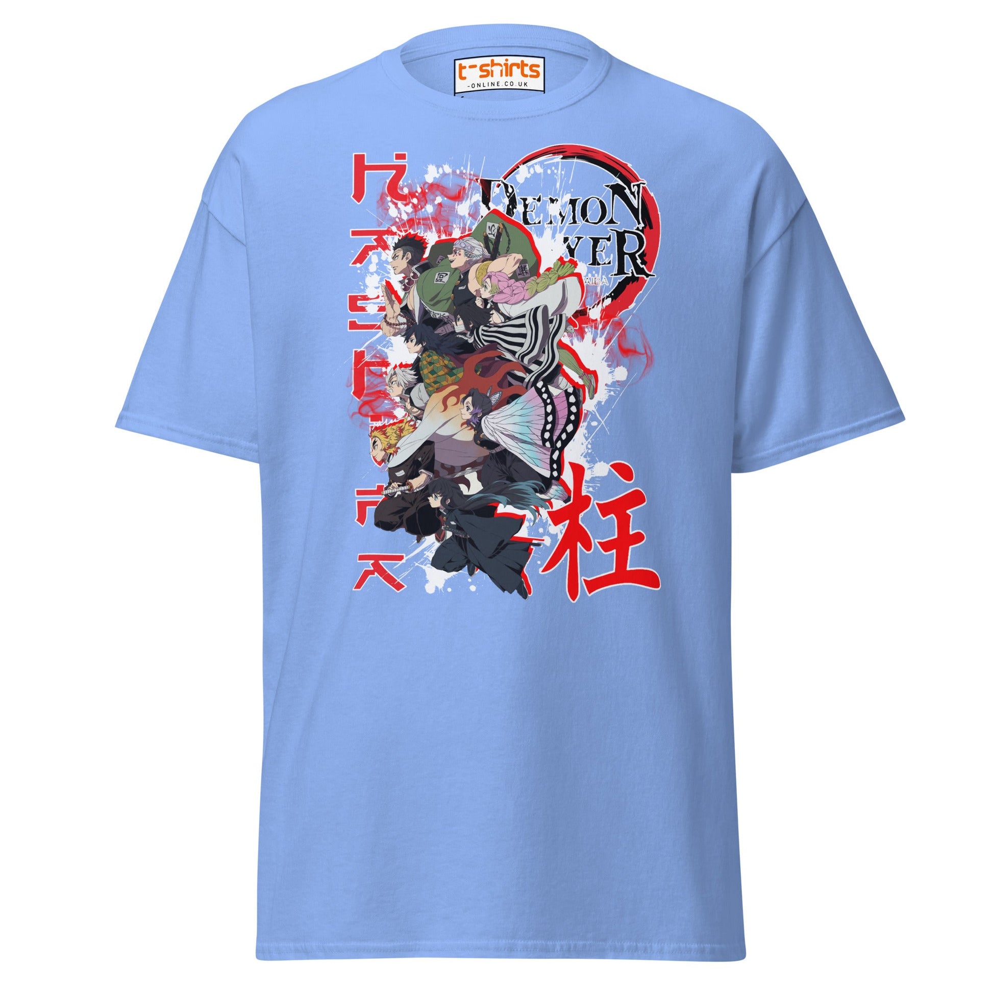 Demon Slayer Hashira Anime Graphic T-Shirt - Carolina Blue - T-Shirts Online