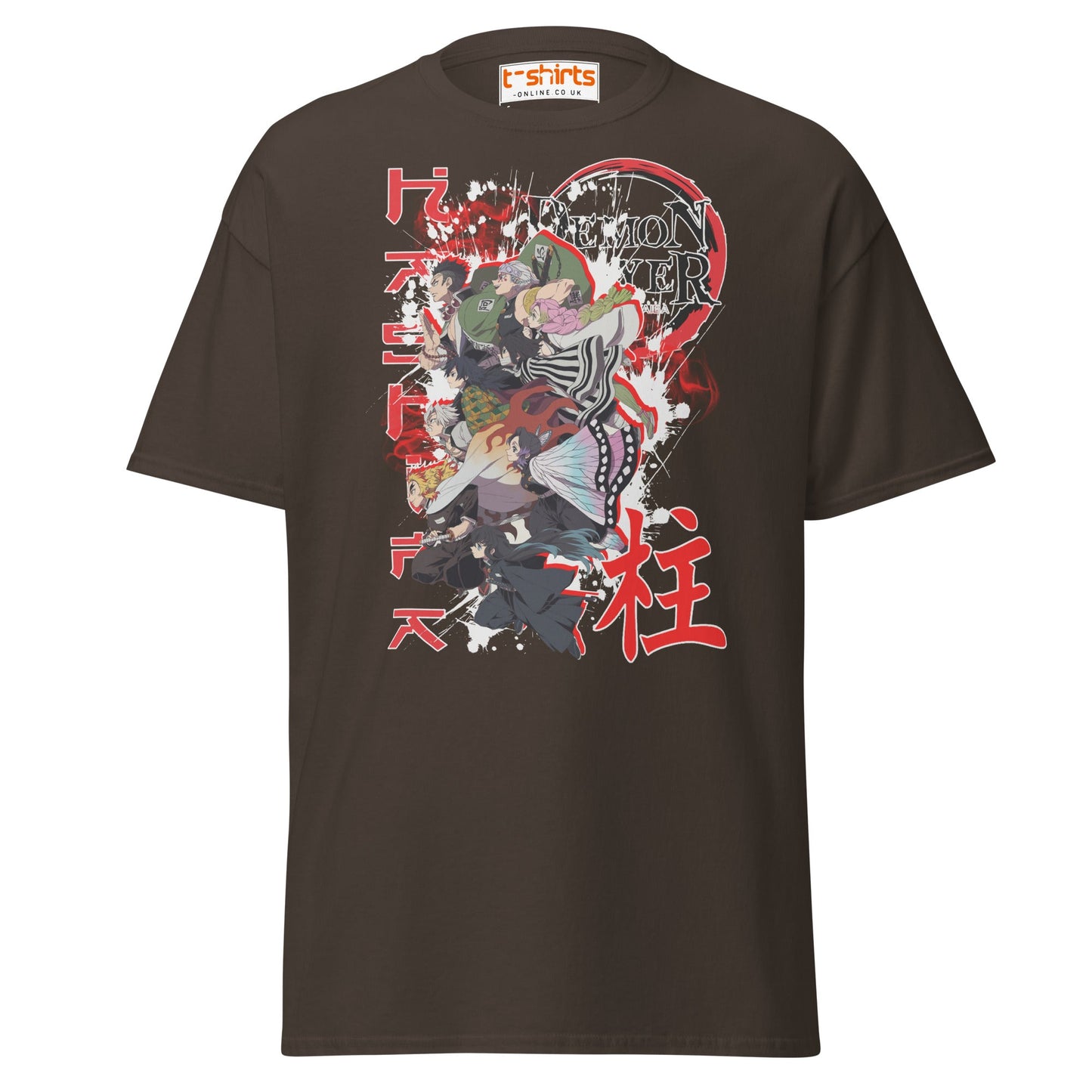 Demon Slayer Hashira Anime Graphic T-Shirt - Dark Chocolate - T-Shirts Online