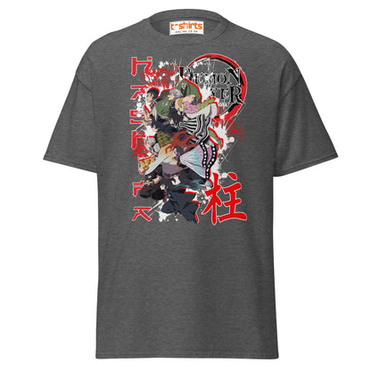 Demon Slayer Hashira Anime Graphic T-Shirt - Dark Heather - T-Shirts Online