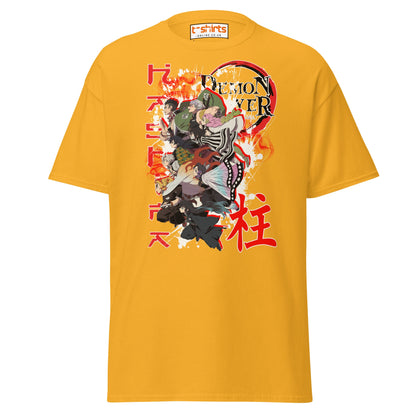 Demon Slayer Hashira Anime Graphic T-Shirt - Gold - T-Shirts Online