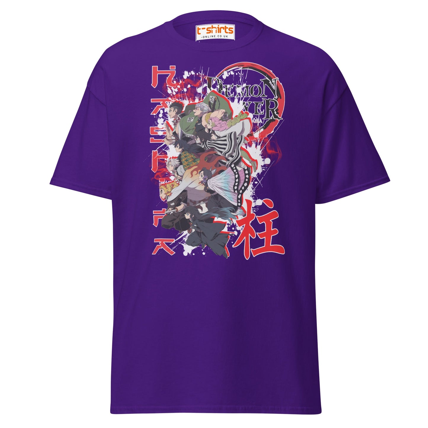 Demon Slayer Hashira Anime Graphic T-Shirt - Purple - T-Shirts Online