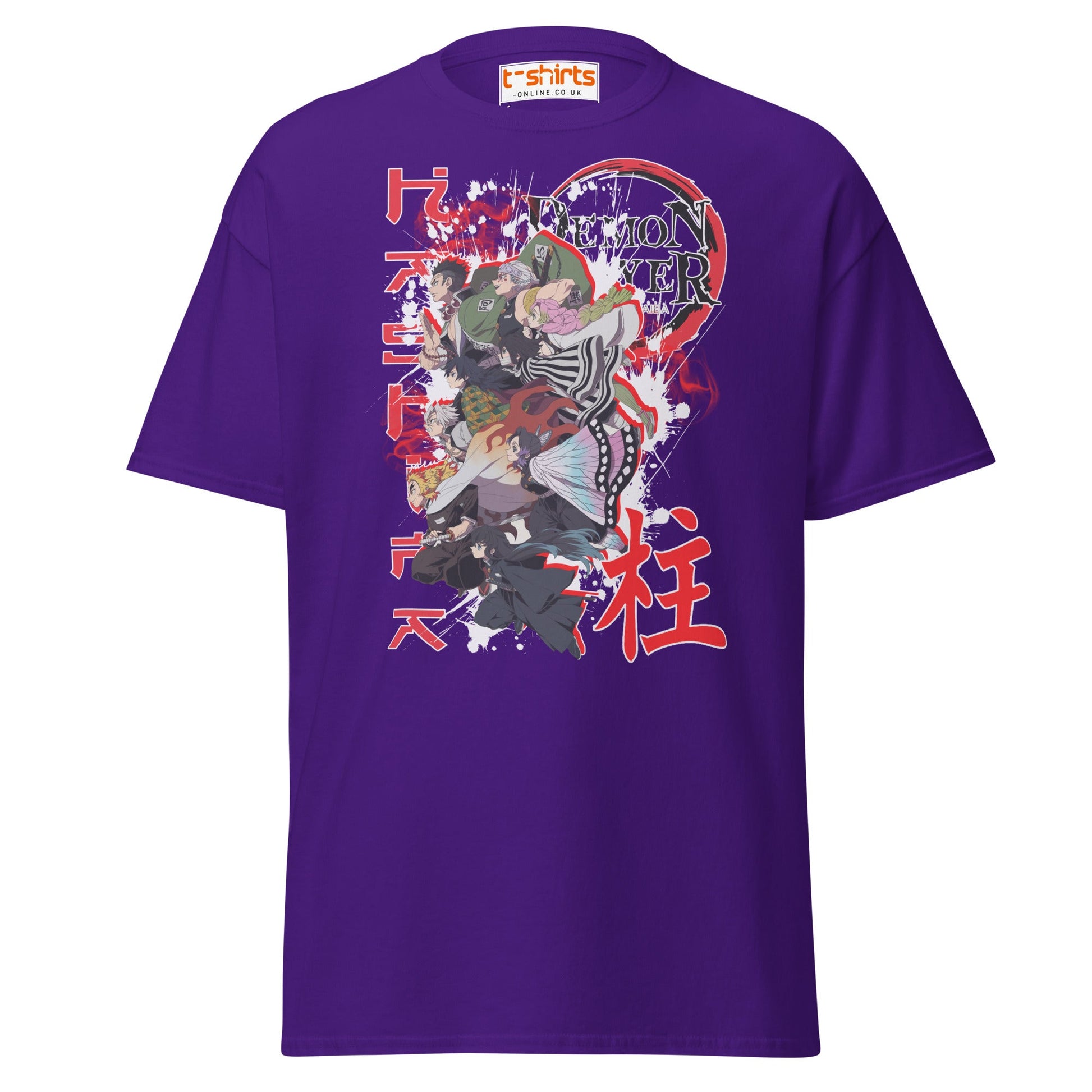 Demon Slayer Hashira Anime Graphic T-Shirt - Purple - T-Shirts Online