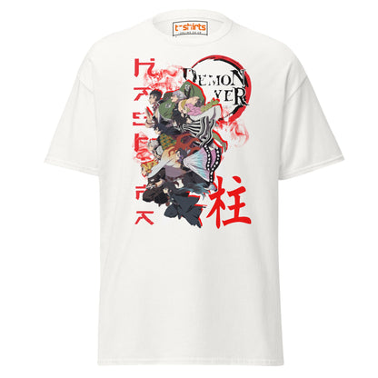 Demon Slayer Hashira Anime Graphic T-Shirt - White - T-Shirts Online