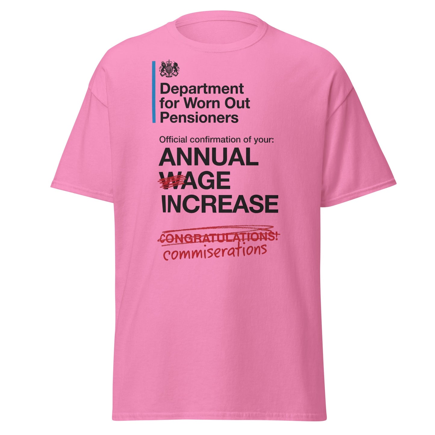 Department for Worn Out Pensioners Funny T-Shirt - Azalea - T-Shirts Online