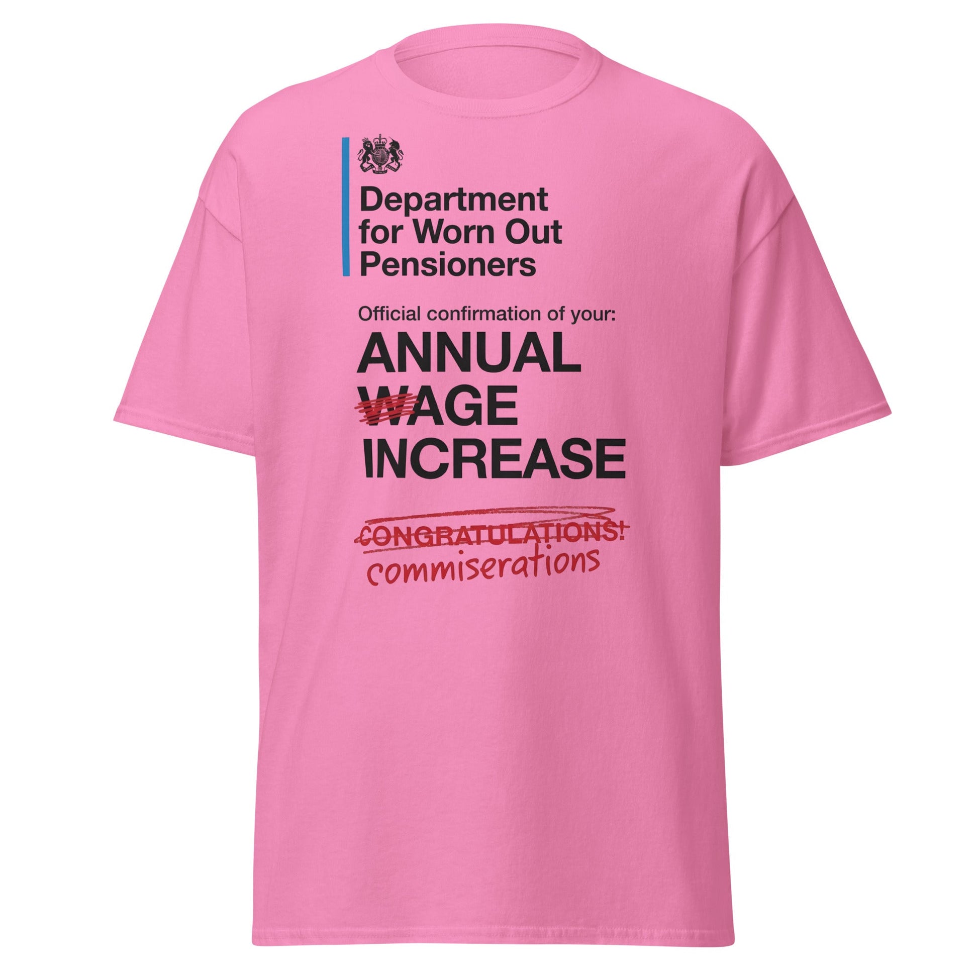 Department for Worn Out Pensioners Funny T-Shirt - Azalea - T-Shirts Online