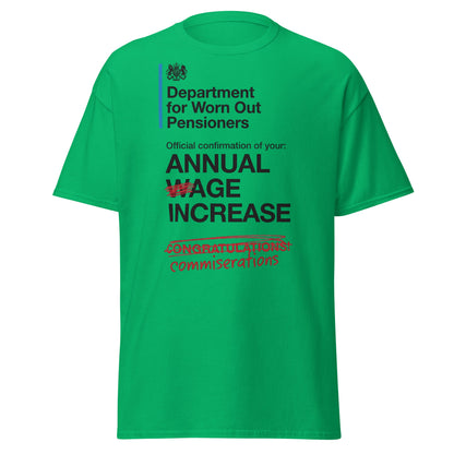 Department for Worn Out Pensioners Funny T-Shirt - Irish Green - T-Shirts Online