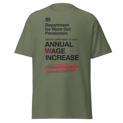 Department for Worn Out Pensioners Funny T-Shirt - Military Green - T-Shirts Online
