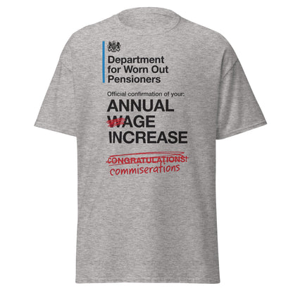 Department for Worn Out Pensioners Funny T-Shirt - Sport Grey - T-Shirts Online