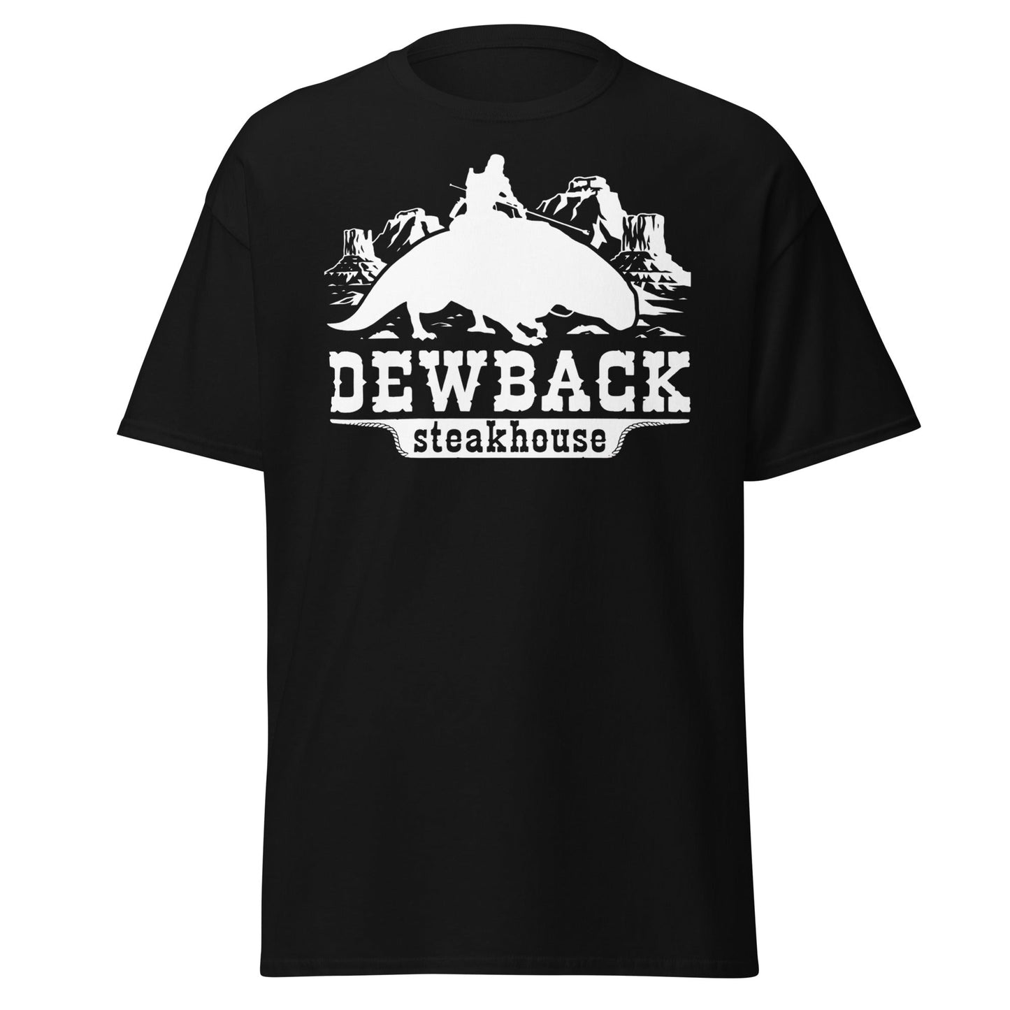 Dewback Steakhouse T-Shirt | Funny Galactic Western Tee - Black - T-Shirts Online