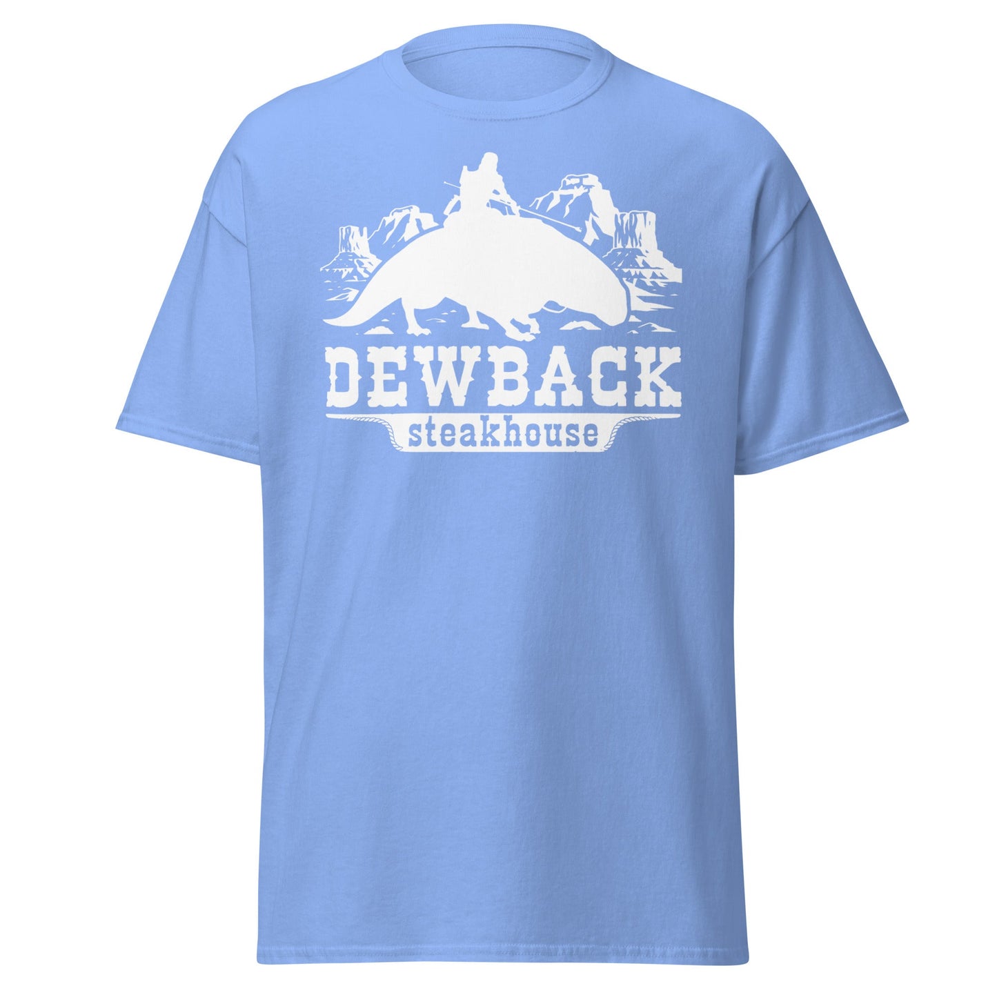 Dewback Steakhouse T-Shirt | Funny Galactic Western Tee - Carolina Blue - T-Shirts Online