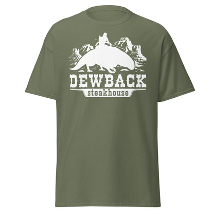 Dewback Steakhouse T-Shirt | Funny Galactic Western Tee - Military Green - T-Shirts Online