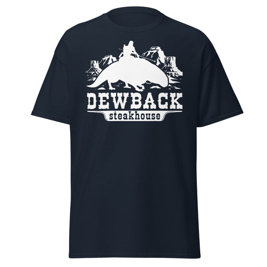 Dewback Steakhouse T-Shirt | Funny Galactic Western Tee - Navy - T-Shirts Online