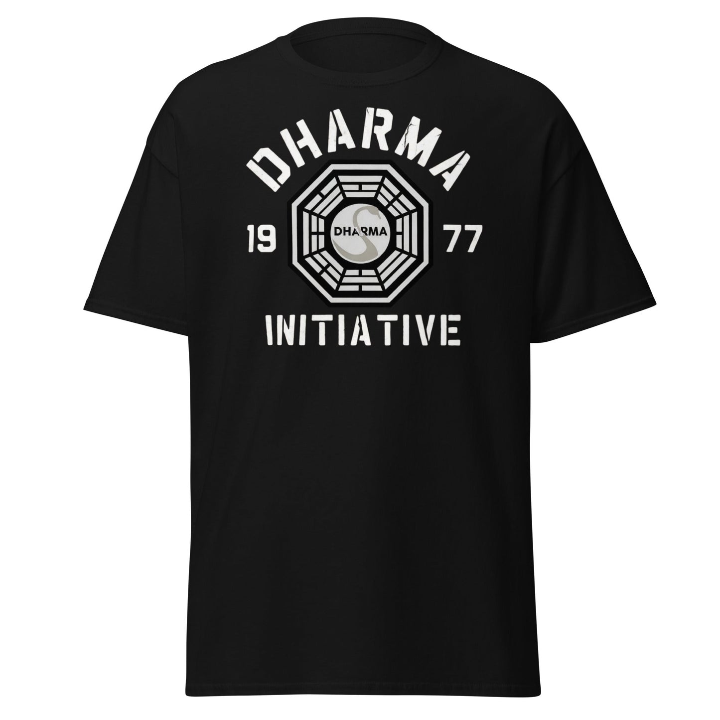 Dharma Initiative 1977 Swan Station T-Shirt | Lost TV Fan - Black - T-Shirts Online