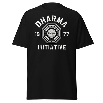 Dharma Initiative 1977 Swan Station T-Shirt | Lost TV Fan - Black - T-Shirts Online