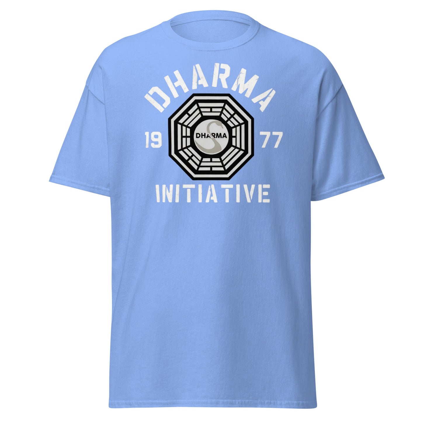 Dharma Initiative 1977 Swan Station T-Shirt | Lost TV Fan - Carolina Blue - T-Shirts Online