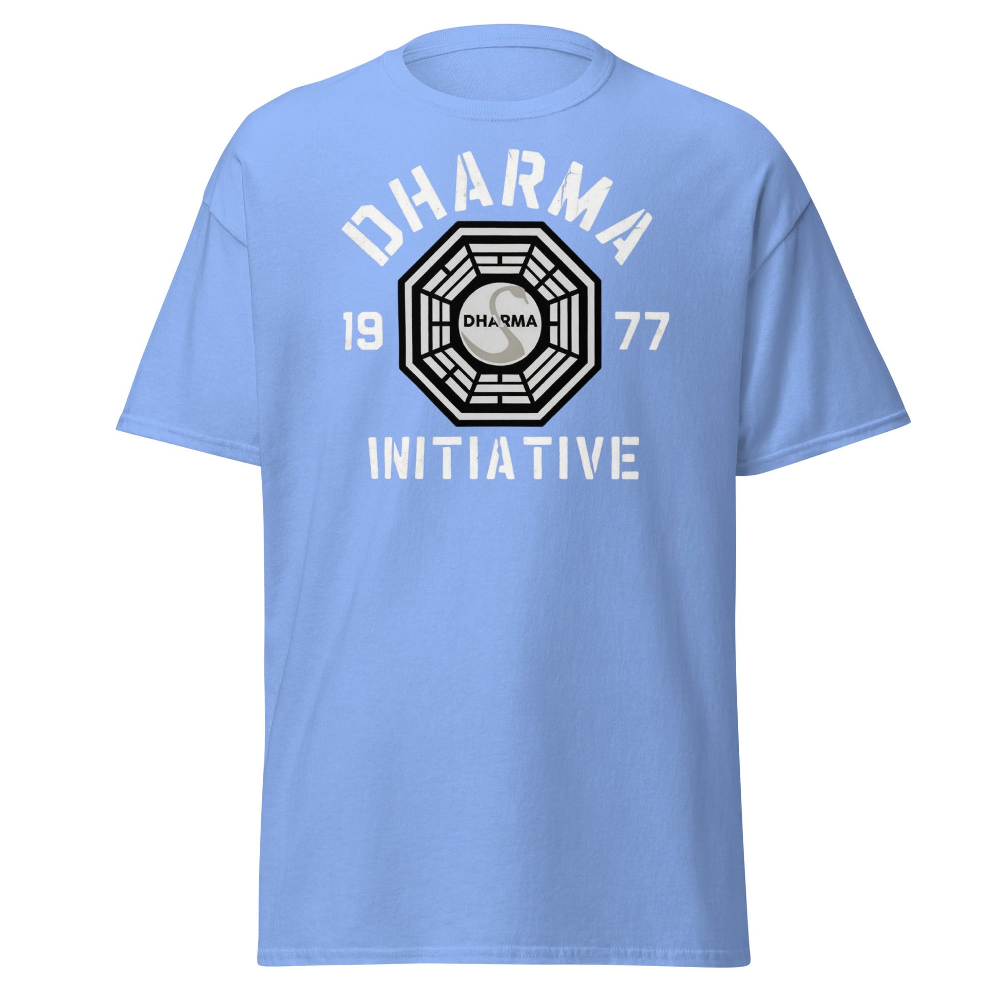 Dharma Initiative 1977 Swan Station T-Shirt | Lost TV Fan - Carolina Blue - T-Shirts Online