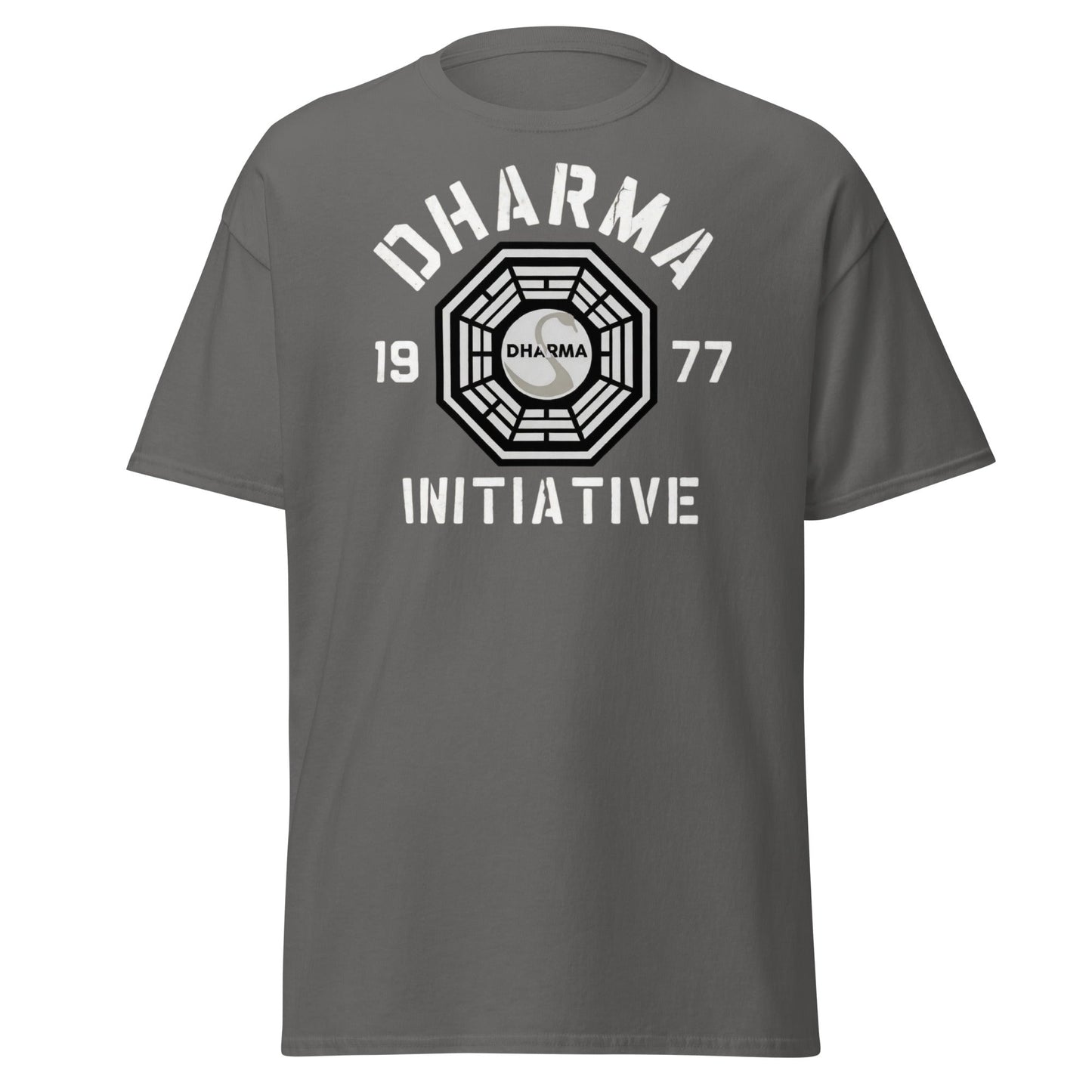 Dharma Initiative 1977 Swan Station T-Shirt | Lost TV Fan - Charcoal - T-Shirts Online